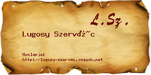 Lugosy Szervác névjegykártya